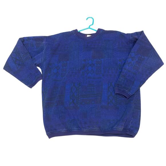 Vintage SPOT SPORT European Beach Blue Pullover XL Sweater Surf Skate USA 90's - Picture 4 of 9